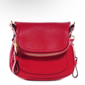 Tom Ford Jennifer Calfskin Crossbody Bag, Flame Red.